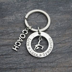 Gymnastics Coach Keychain- Gymnastics Coach Gift
